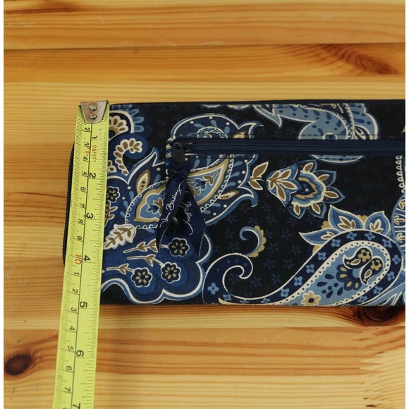Vera Bradley Credit Card Wallet Purse Black Blue - Picture 4 of 5